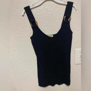 Elie Tahari Black Fitted Tank Top